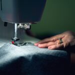 Fashion designer creating e-textile clothing with innovative materials