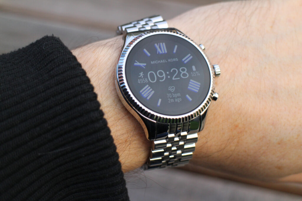 Michael Kors smartwatch on wrist